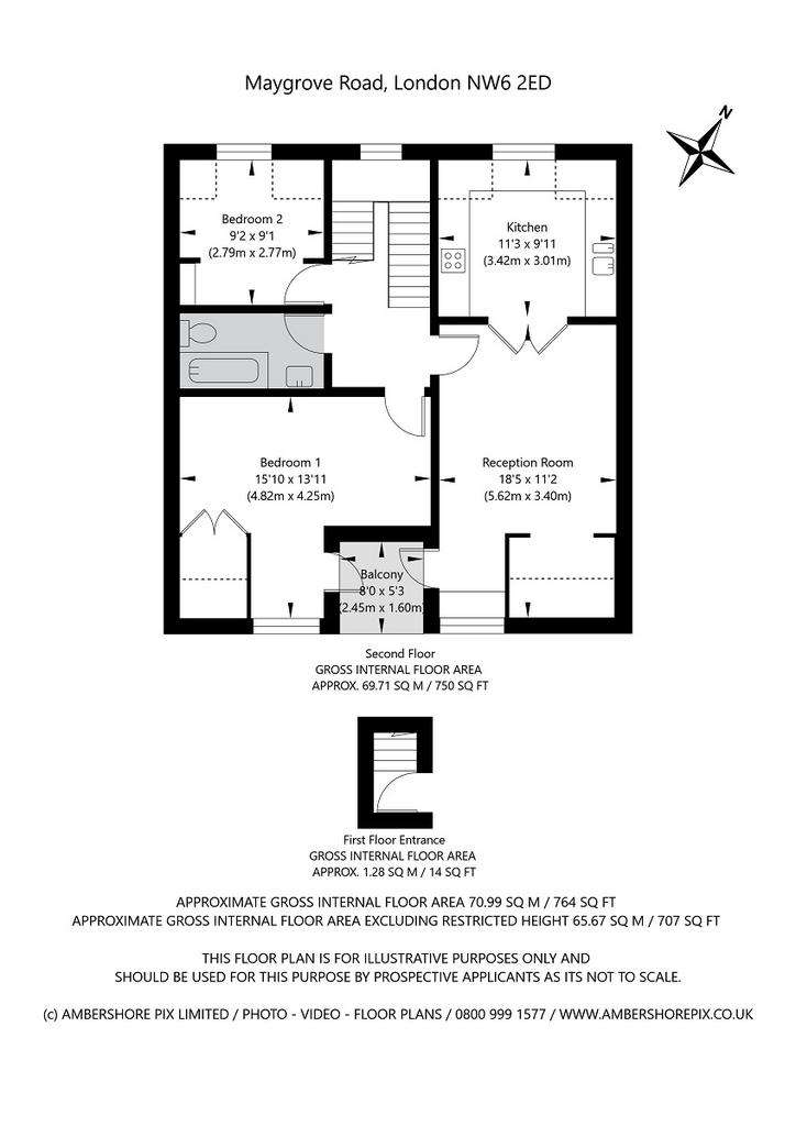 2 bedroom flat for sale - floorplan