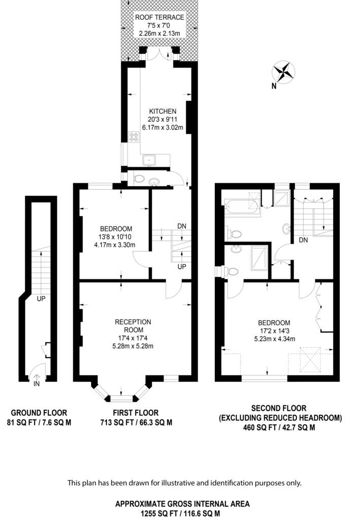 2 bedroom flat to rent - floorplan