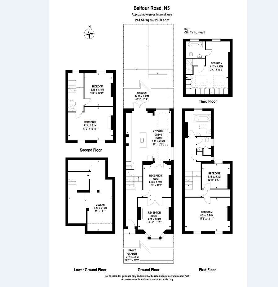 4 bedroom terraced house to rent - floorplan