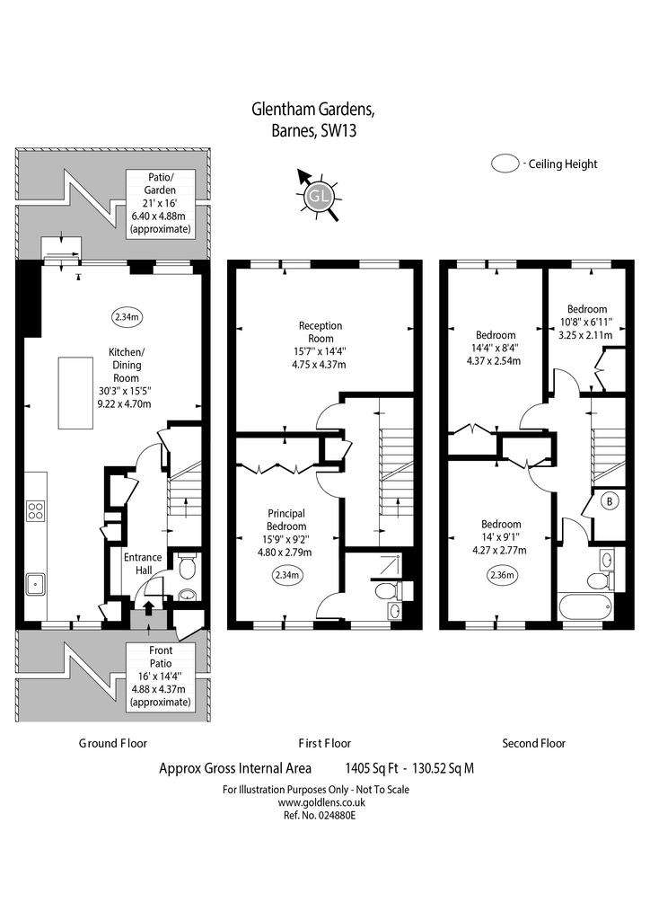 4 bedroom terraced house to rent - floorplan