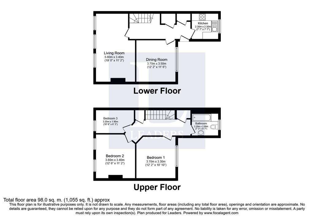 4 bedroom maisonette to rent - floorplan