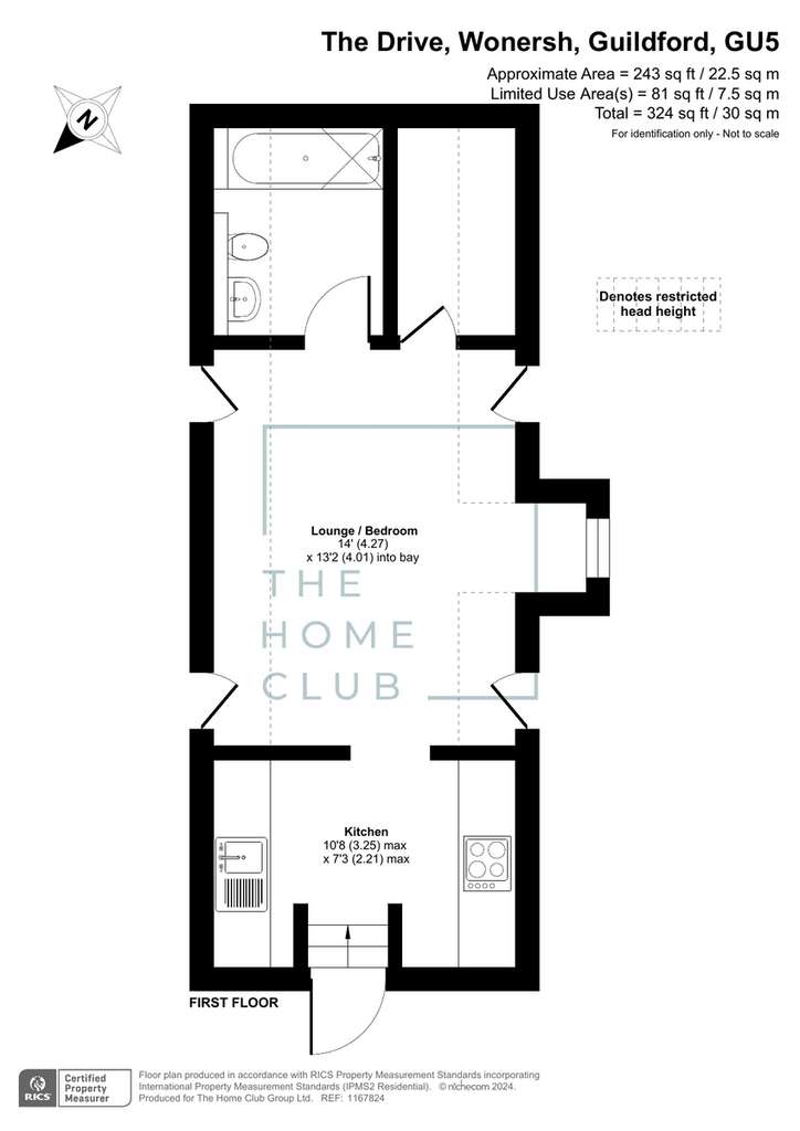 1 bedroom maisonette to rent - floorplan