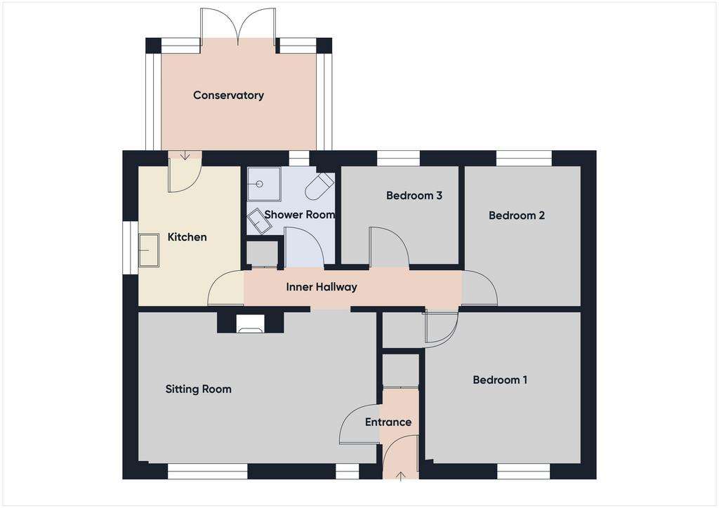 3 bedroom detached bungalow for sale - floorplan