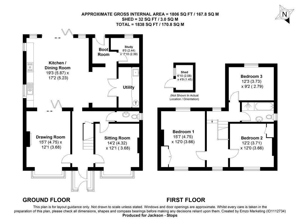 3 bedroom detached house for sale - floorplan