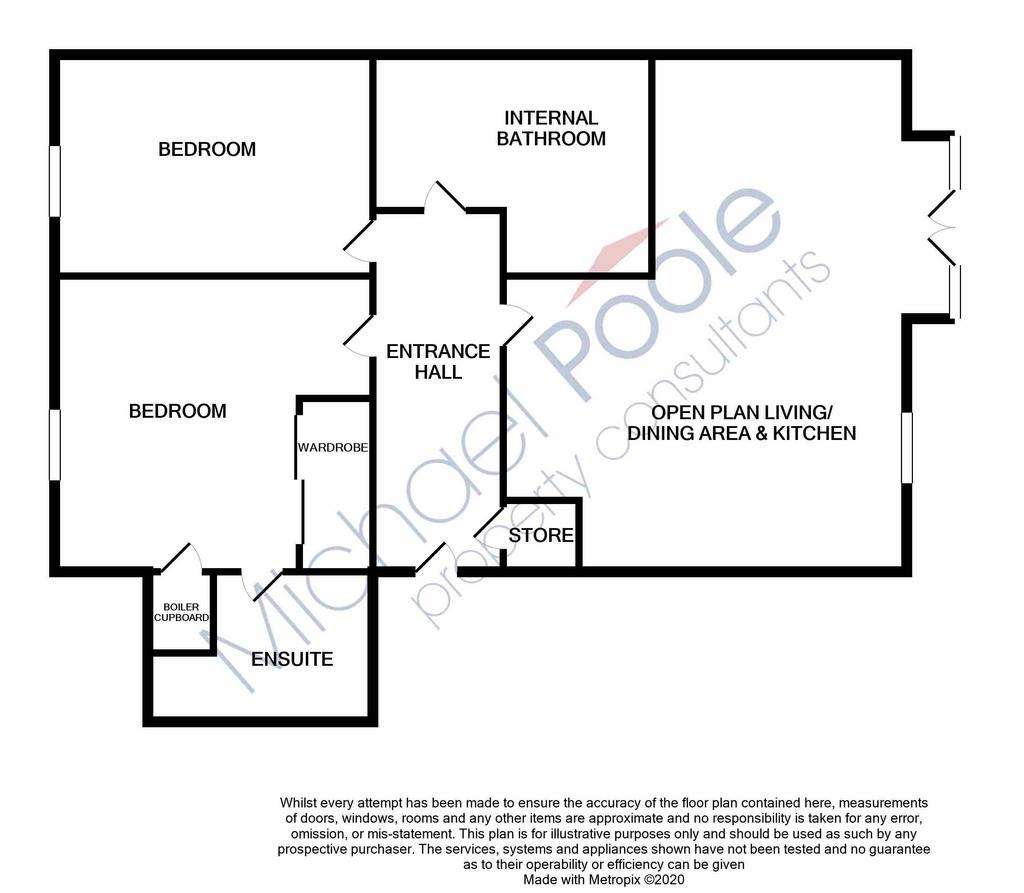 2 bedroom flat to rent - floorplan