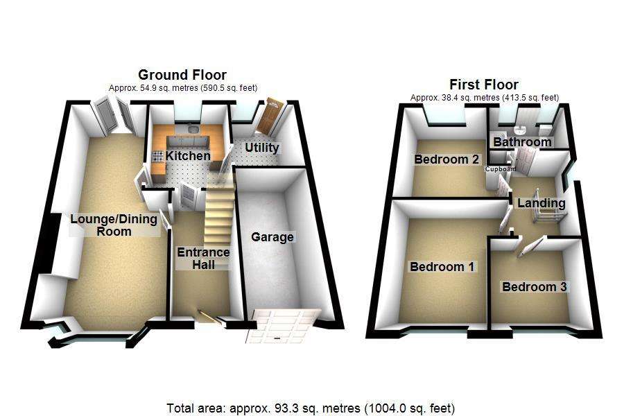 3 bedroom semi-detached house to rent - floorplan