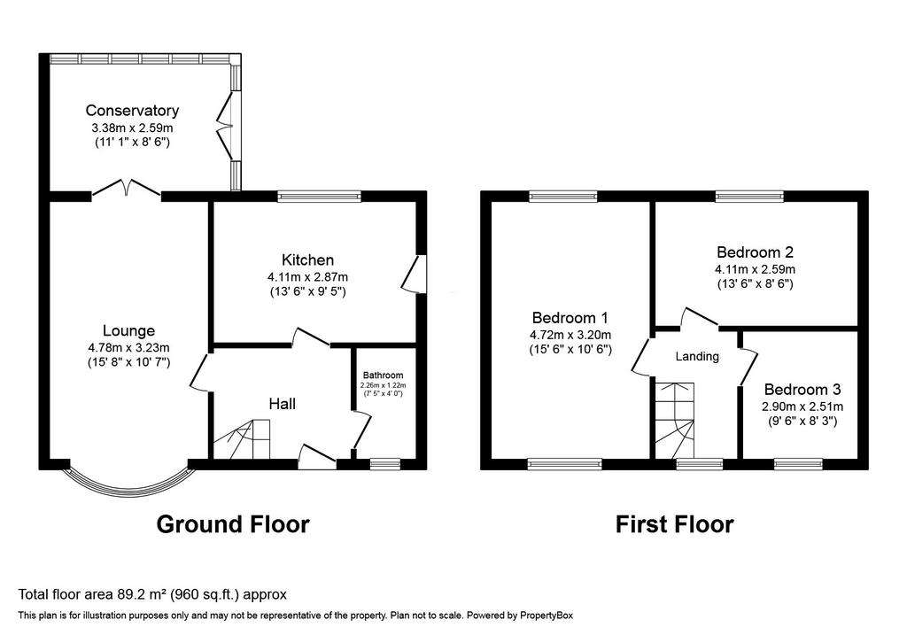 3 bedroom semi-detached house to rent - floorplan