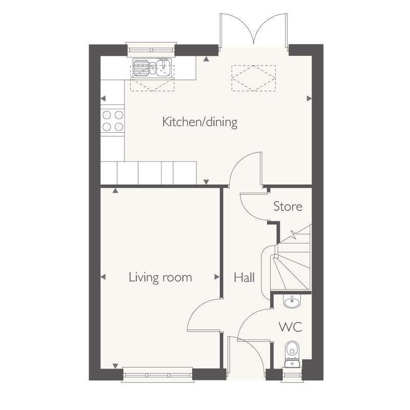 3 bedroom semi-detached house for sale - floorplan