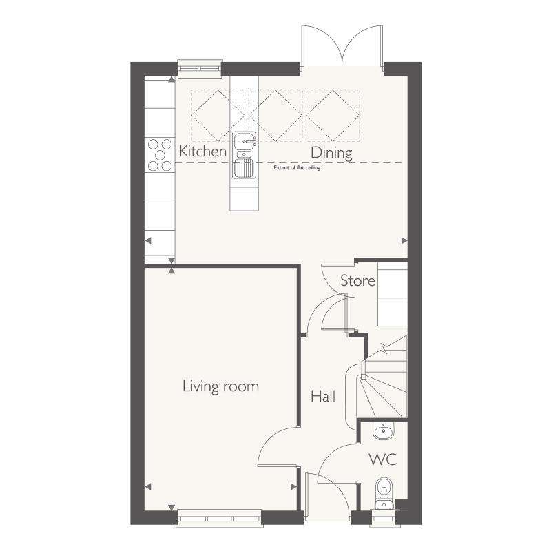 3 bedroom semi-detached house for sale - floorplan