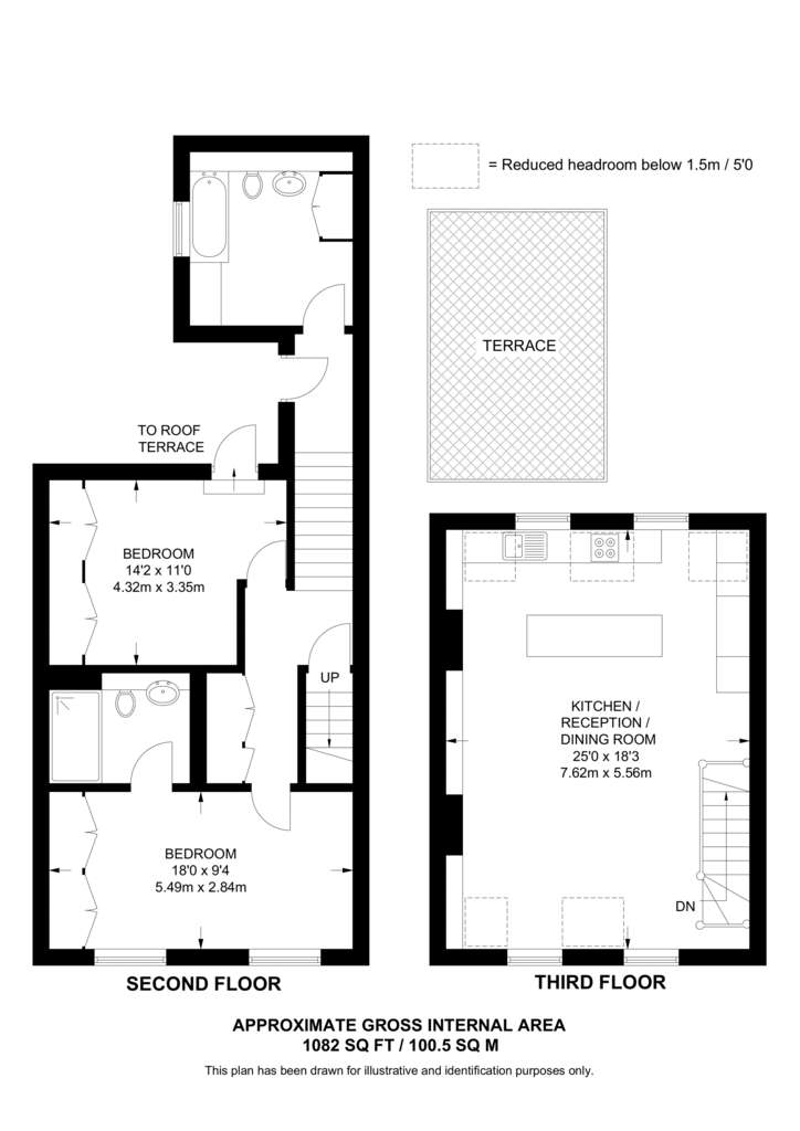 2 bedroom flat to rent - floorplan