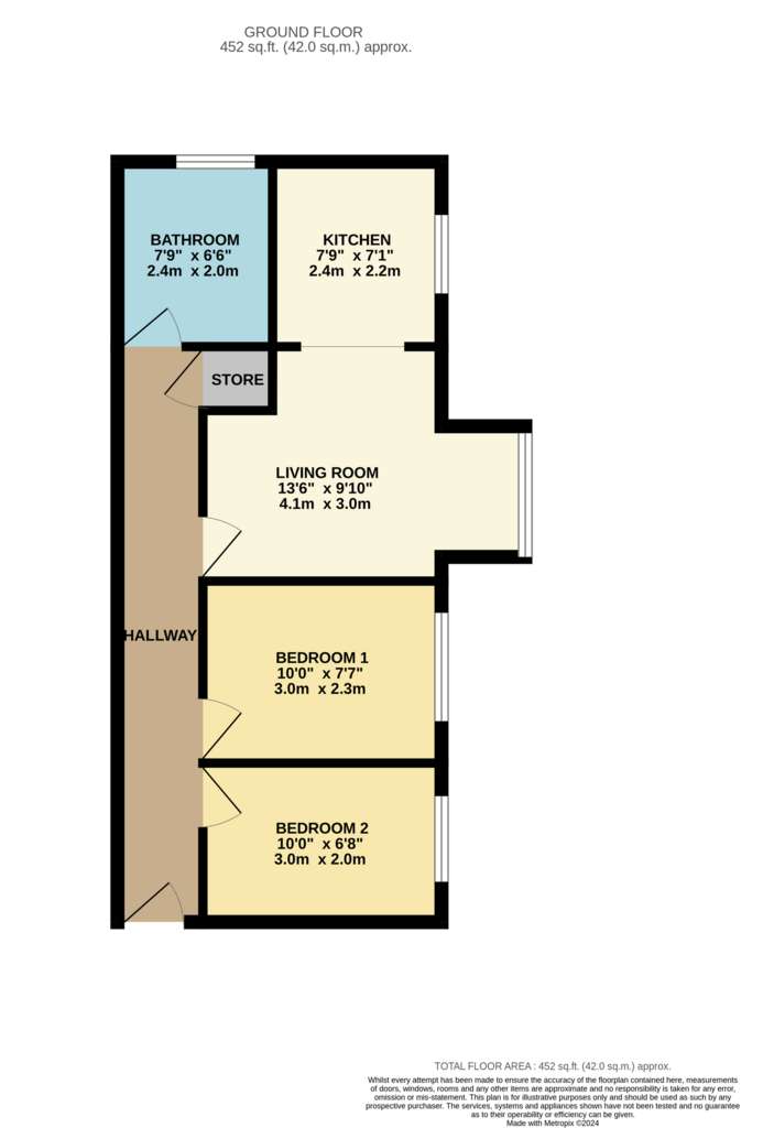 2 bedroom flat for sale - floorplan