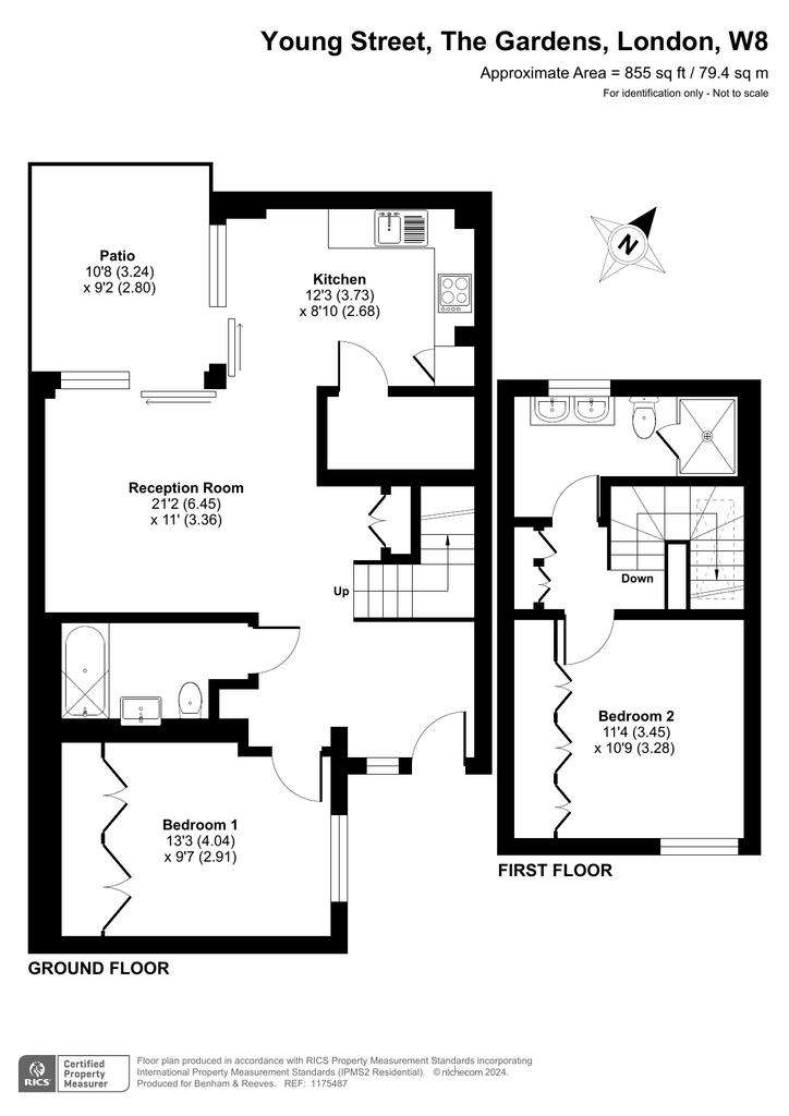 2 bedroom duplex apartment to rent - floorplan