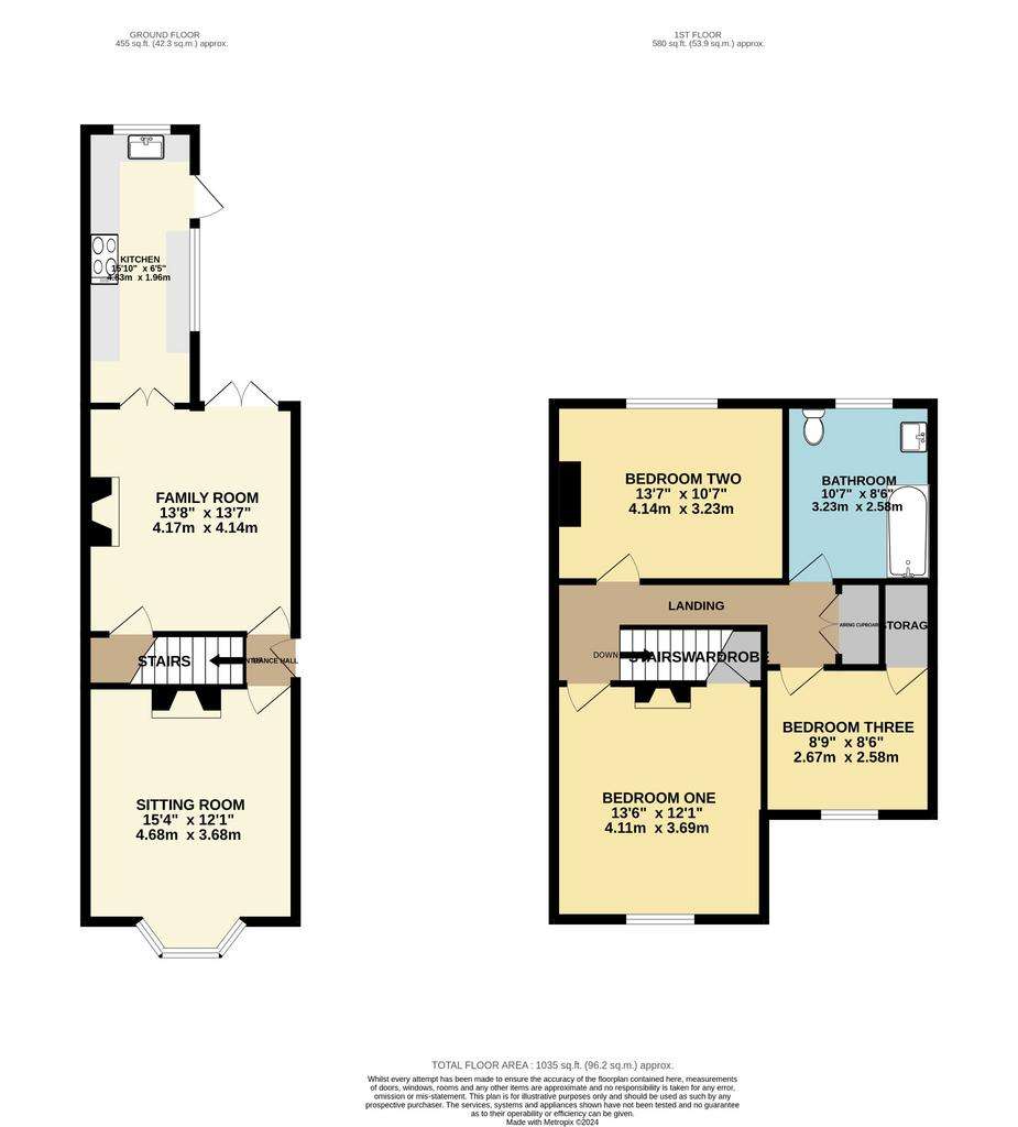 3 bedroom semi-detached house for sale - floorplan