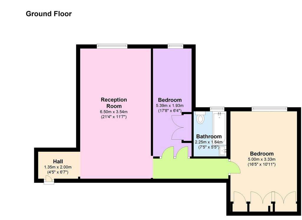 2 bedroom flat to rent - floorplan