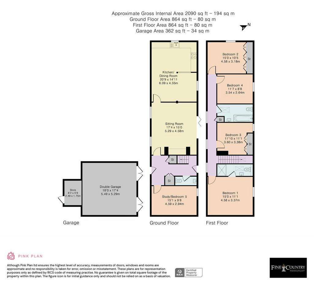 4 bedroom barn conversion for sale - floorplan