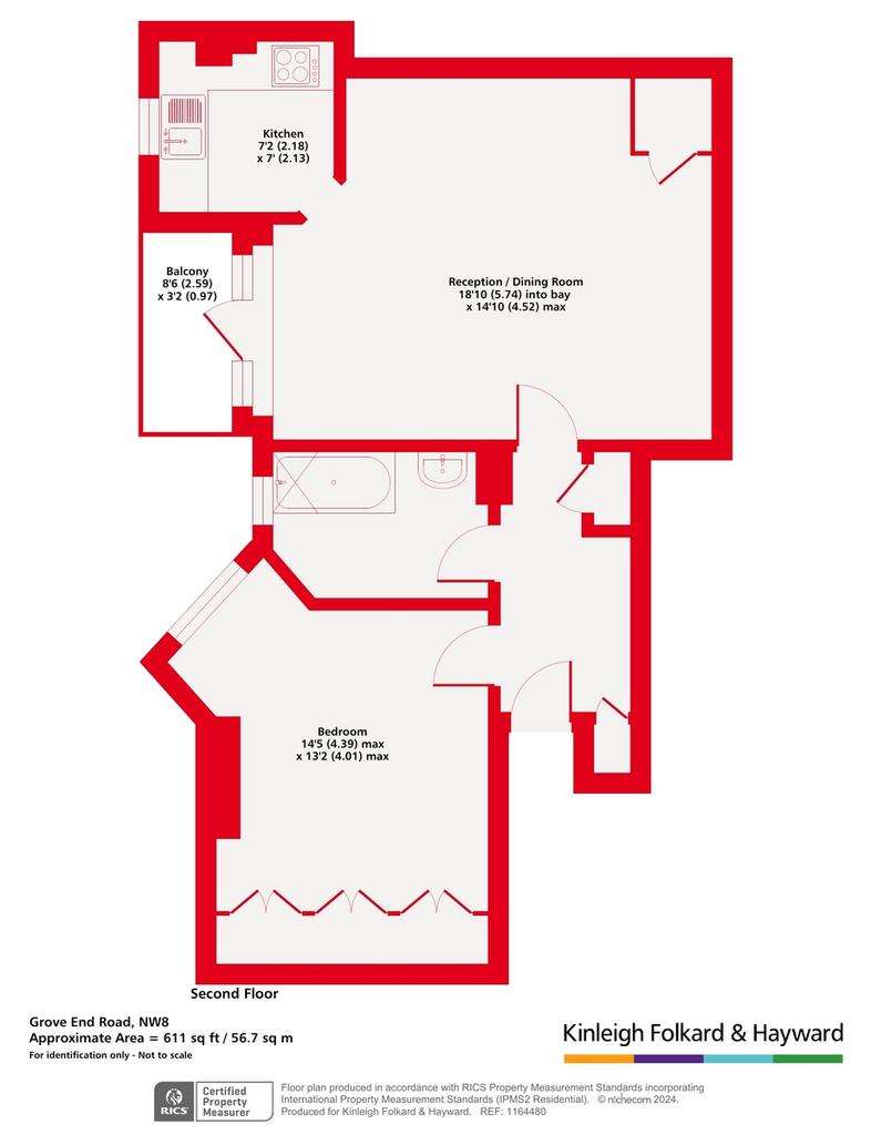 1 bedroom flat for sale - floorplan