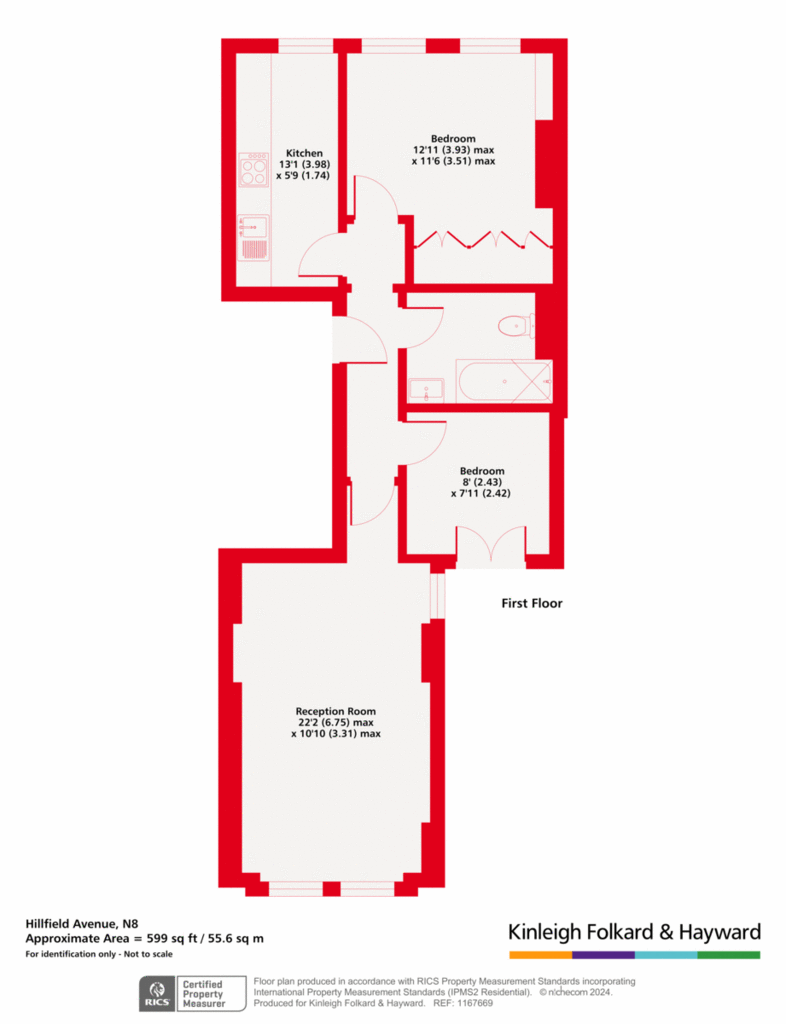 2 bedroom flat for sale - floorplan