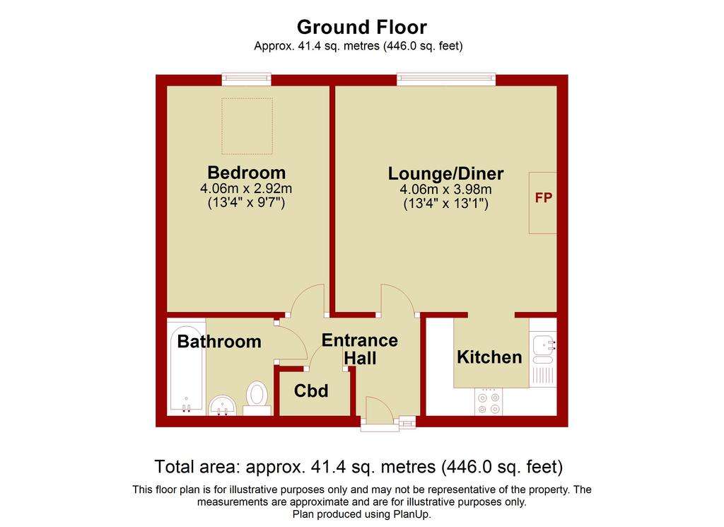 1 bedroom flat for sale - floorplan