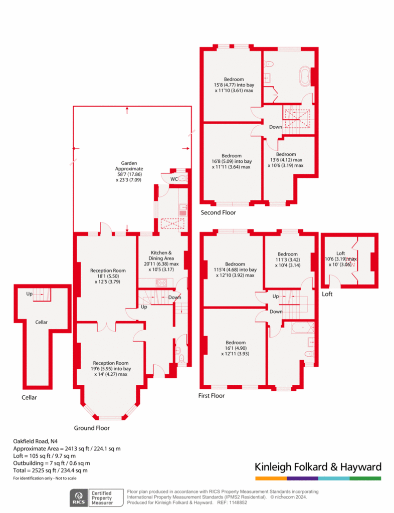 6 bedroom terraced house for sale - floorplan