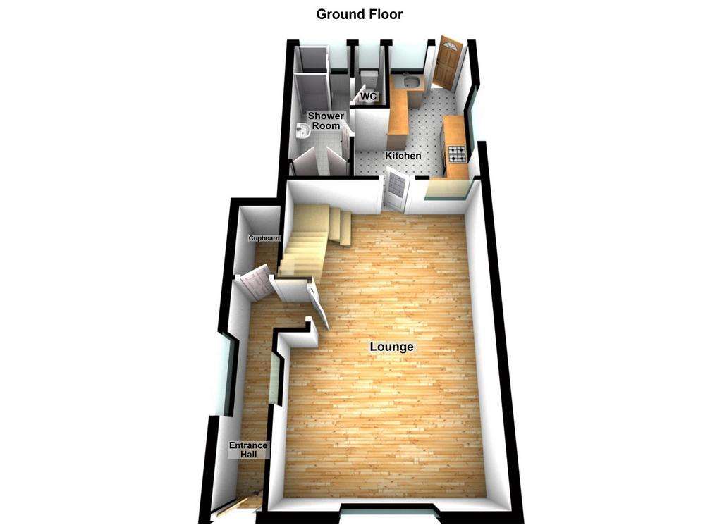 2 bedroom semi-detached house for sale - floorplan