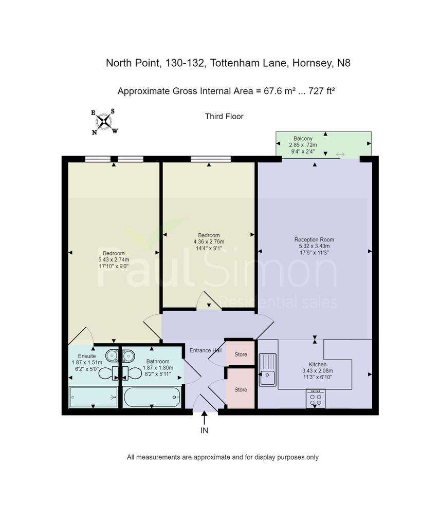 2 bedroom flat for sale - floorplan