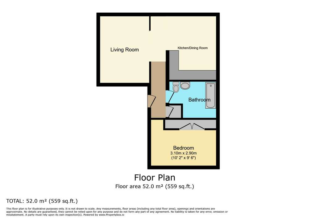 1 bedroom flat for sale - floorplan