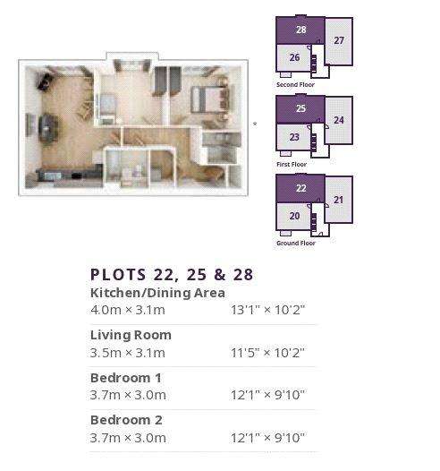 2 bedroom flat for sale - floorplan