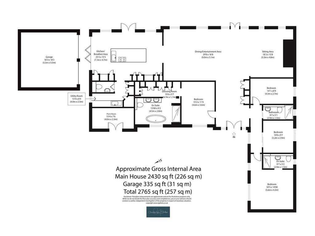 4 bedroom barn conversion for sale - floorplan