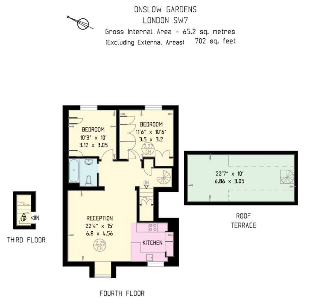 2 bedroom flat to rent - floorplan