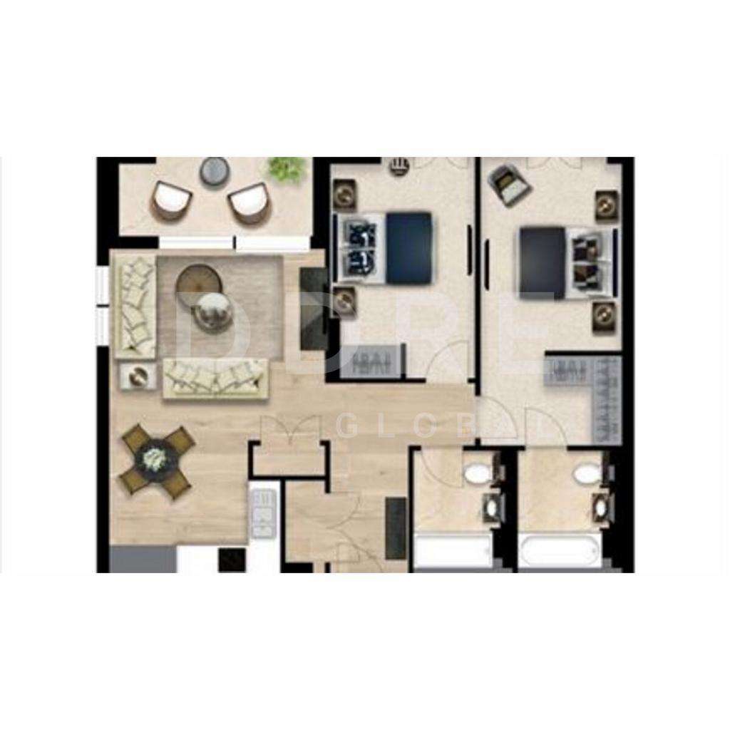 2 bedroom flat to rent - floorplan