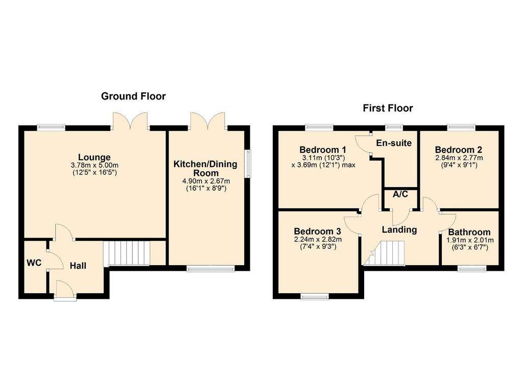 3 bedroom detached house for sale - floorplan