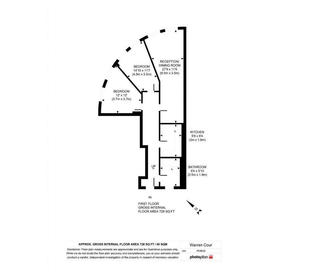 2 bedroom flat to rent - floorplan