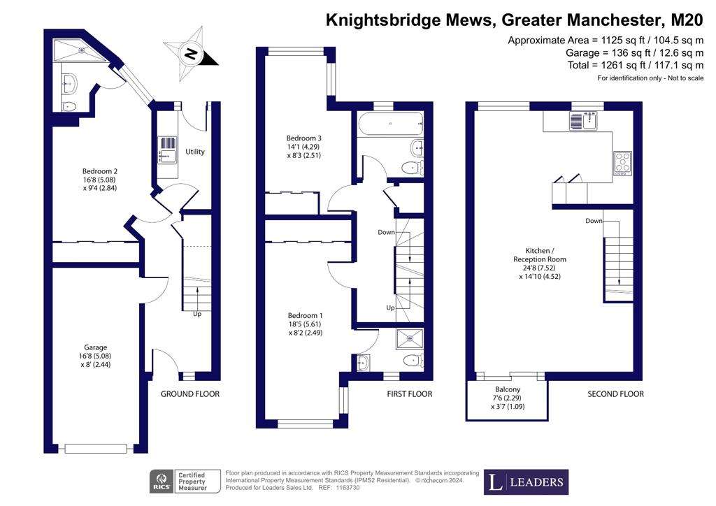 3 bedroom semi-detached house for sale - floorplan