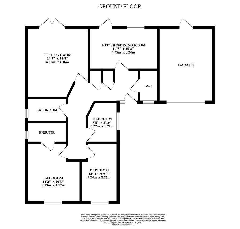 3 bedroom detached bungalow for sale - floorplan