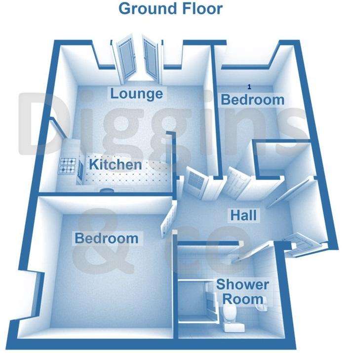 2 bedroom retirement property for sale - floorplan