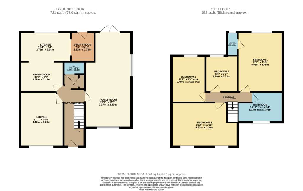 4 bedroom semi-detached house to rent - floorplan