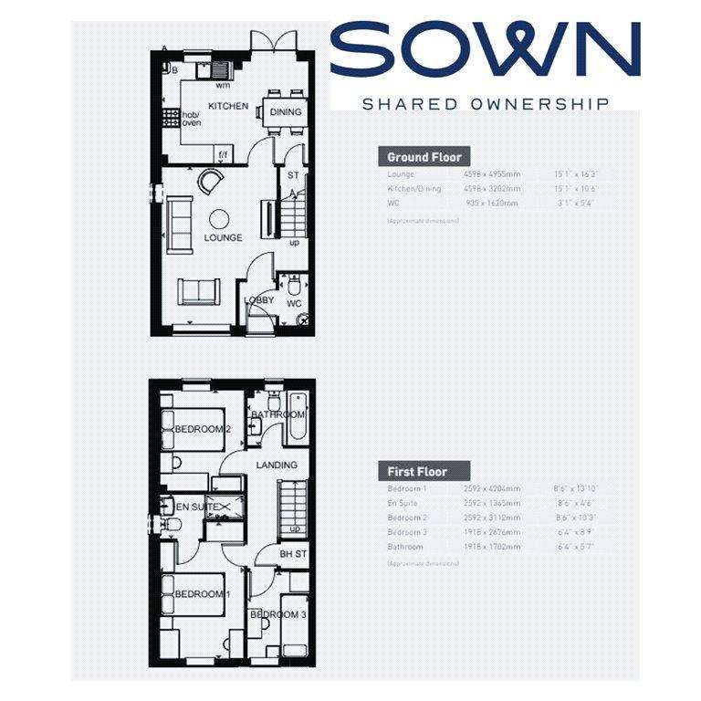 3 bedroom semi-detached house for sale - floorplan