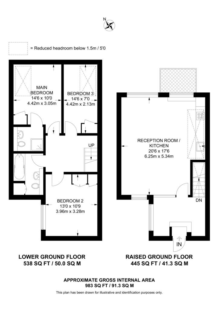 3 bedroom maisonette to rent - floorplan