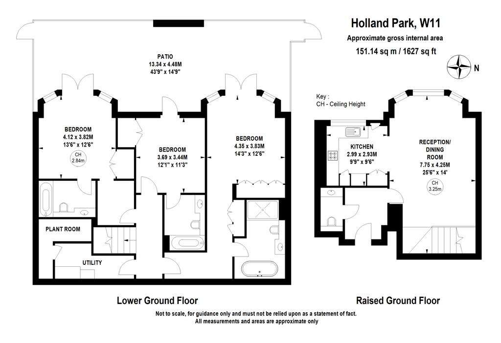 3 bedroom flat to rent - floorplan