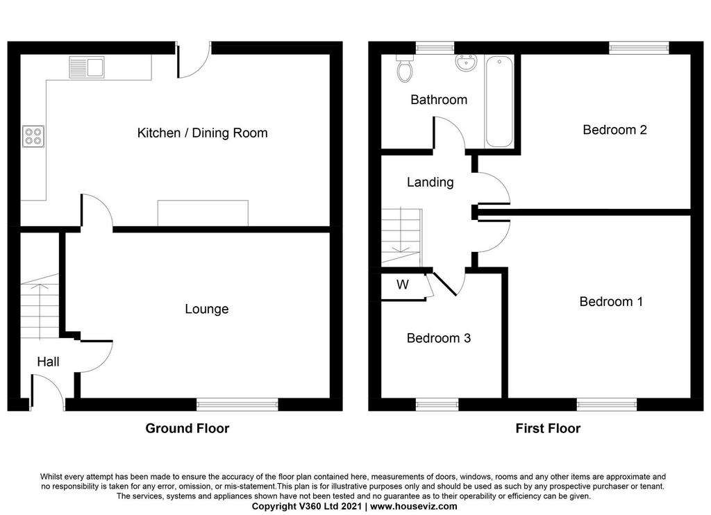 3 bedroom terraced house for sale - floorplan