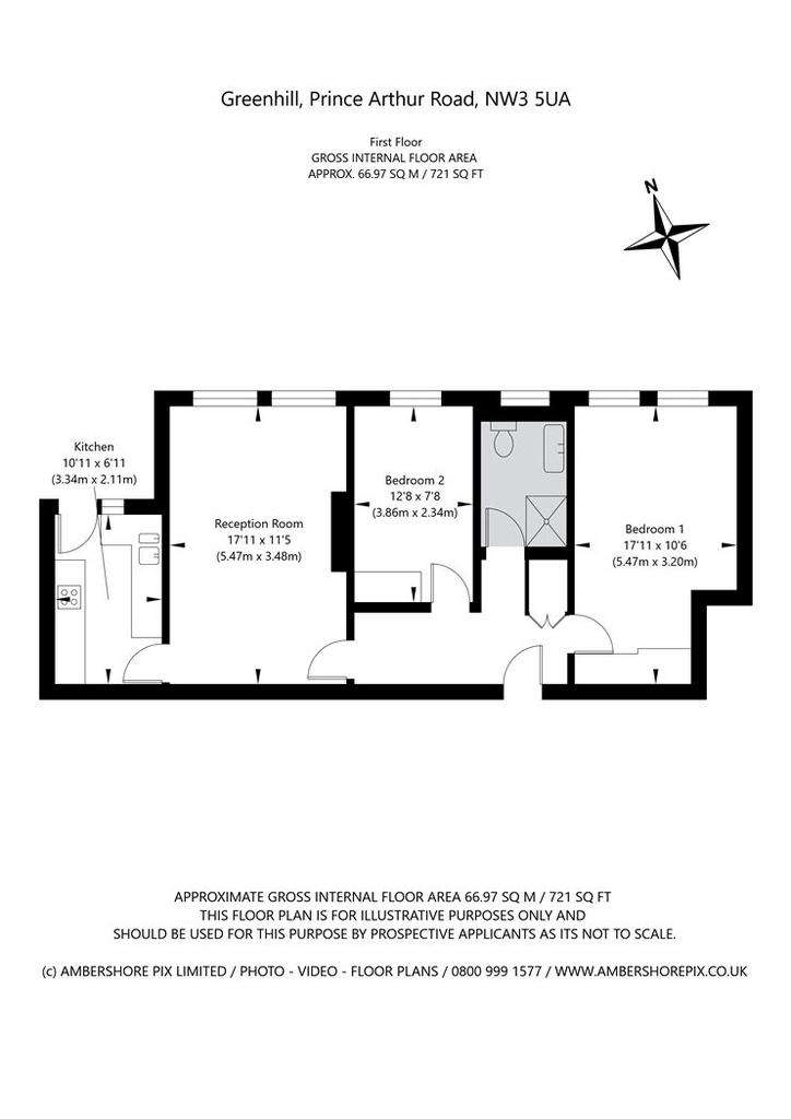 2 bedroom flat to rent - floorplan