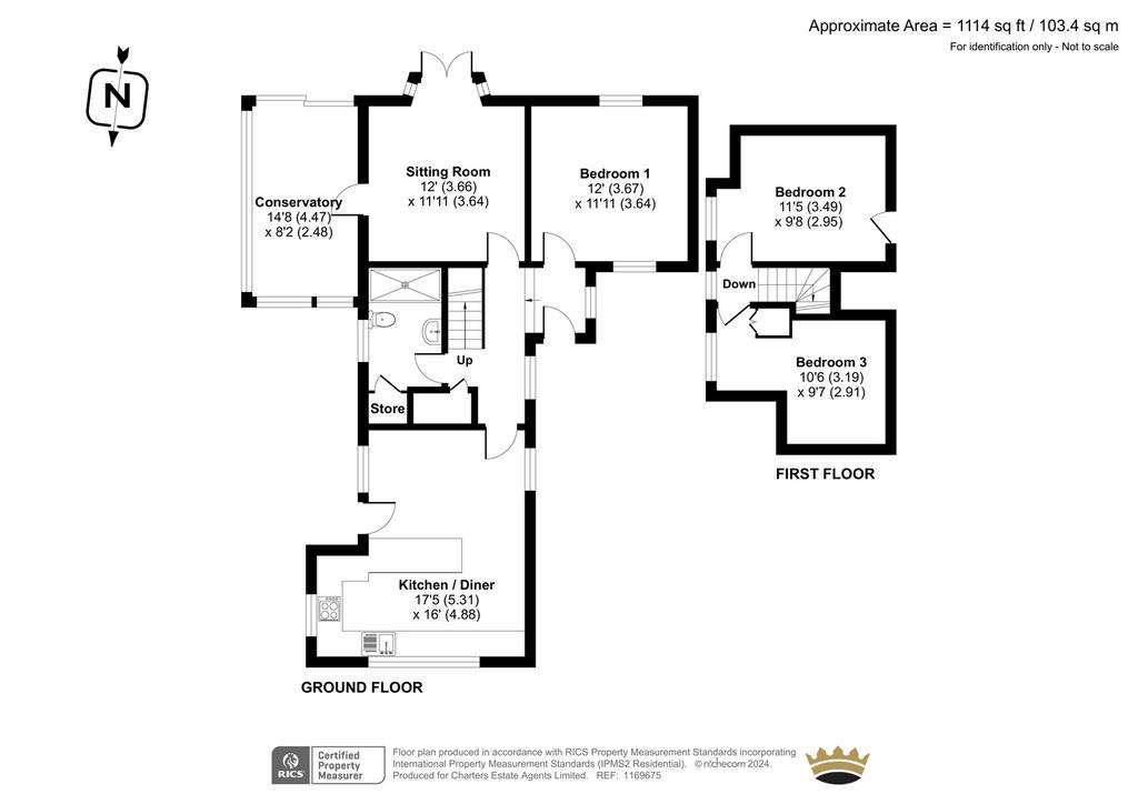 3 bedroom detached house for sale - floorplan