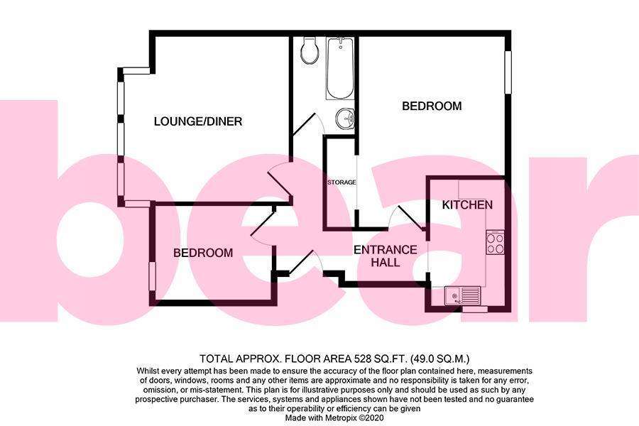 2 bedroom flat for sale - floorplan