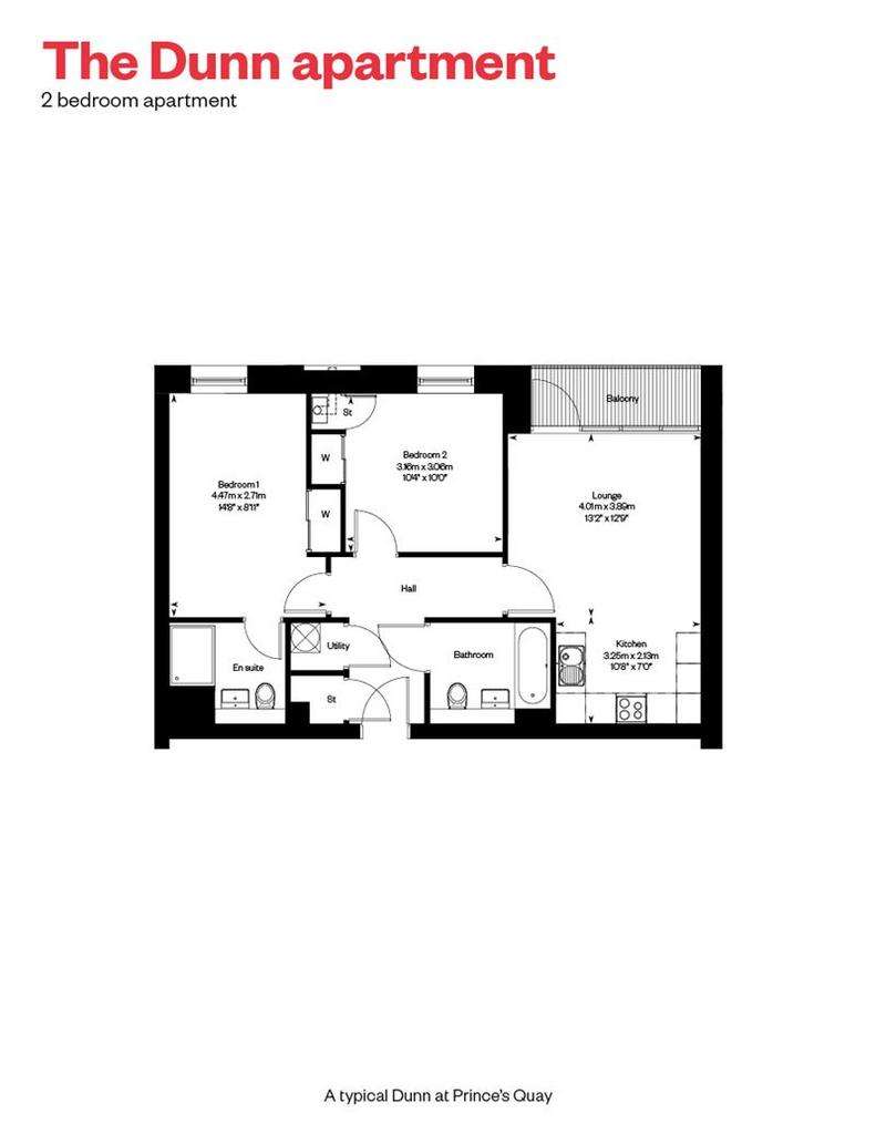 2 bedroom flat for sale - floorplan