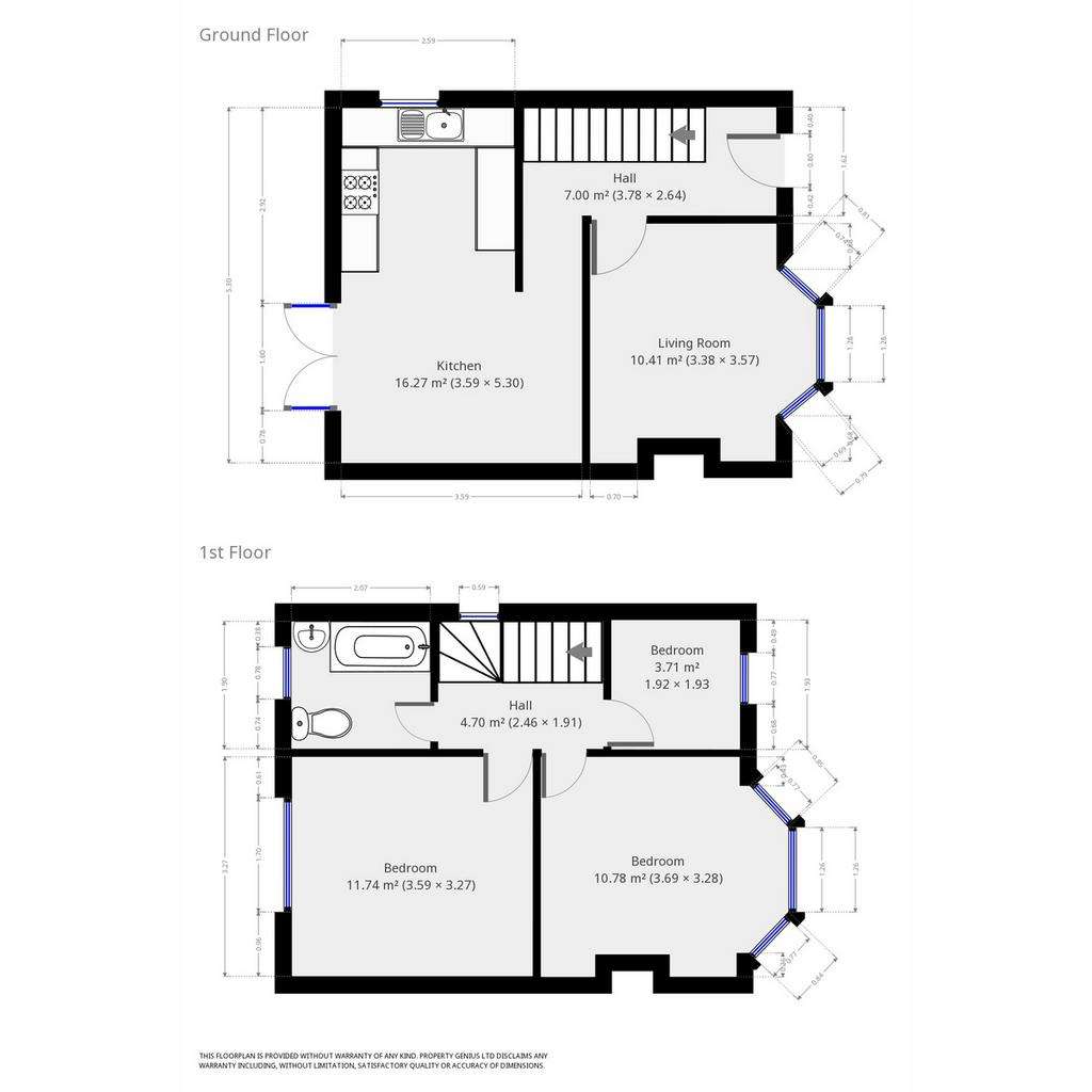 3 bedroom semi-detached house to rent - floorplan