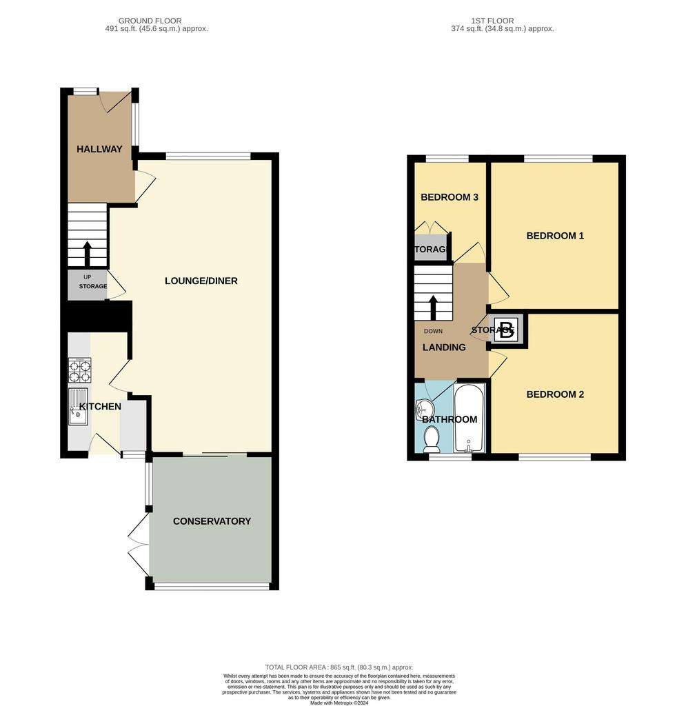 3 bedroom semi-detached house for sale - floorplan