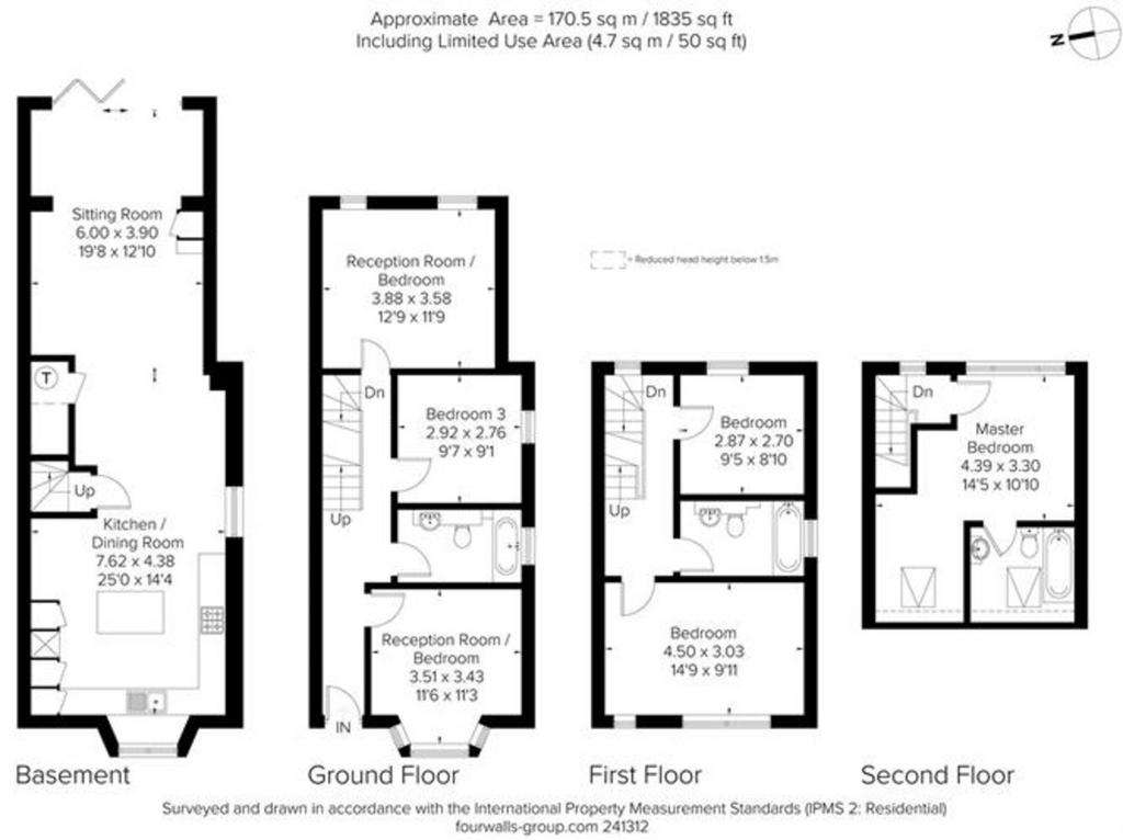 6 bedroom semi-detached house to rent - floorplan