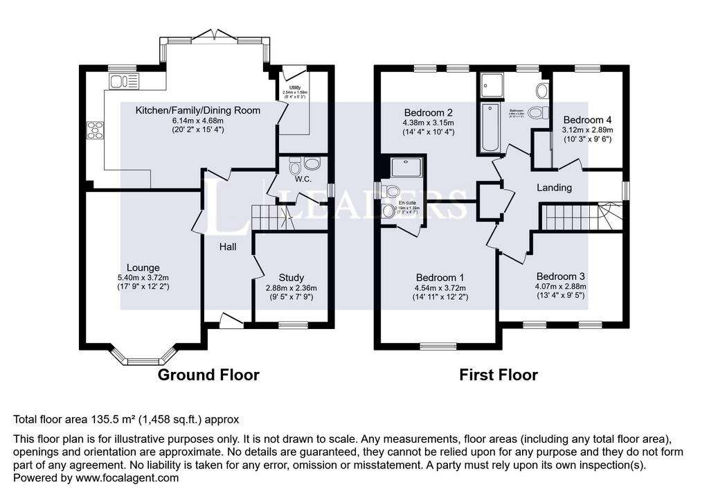 4 bedroom detached house to rent - floorplan