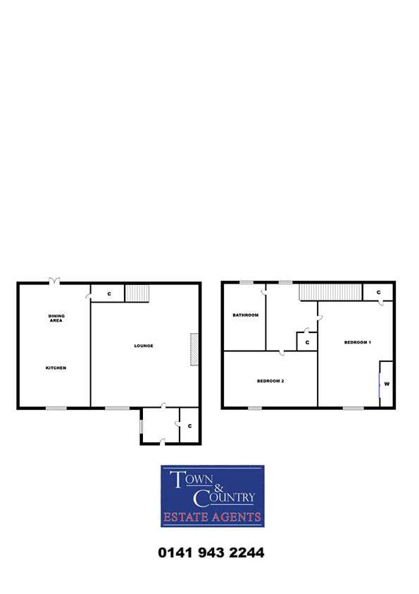 2 bedroom end of terrace house for sale - floorplan