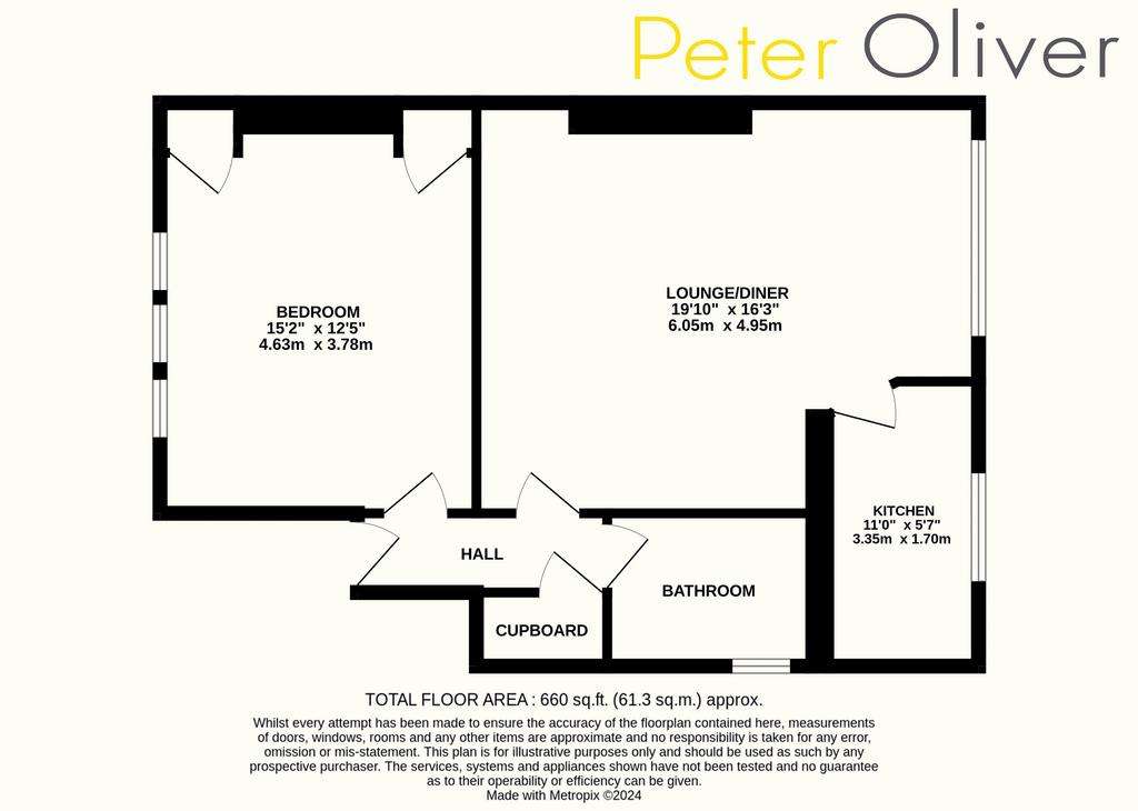 1 bedroom flat for sale - floorplan